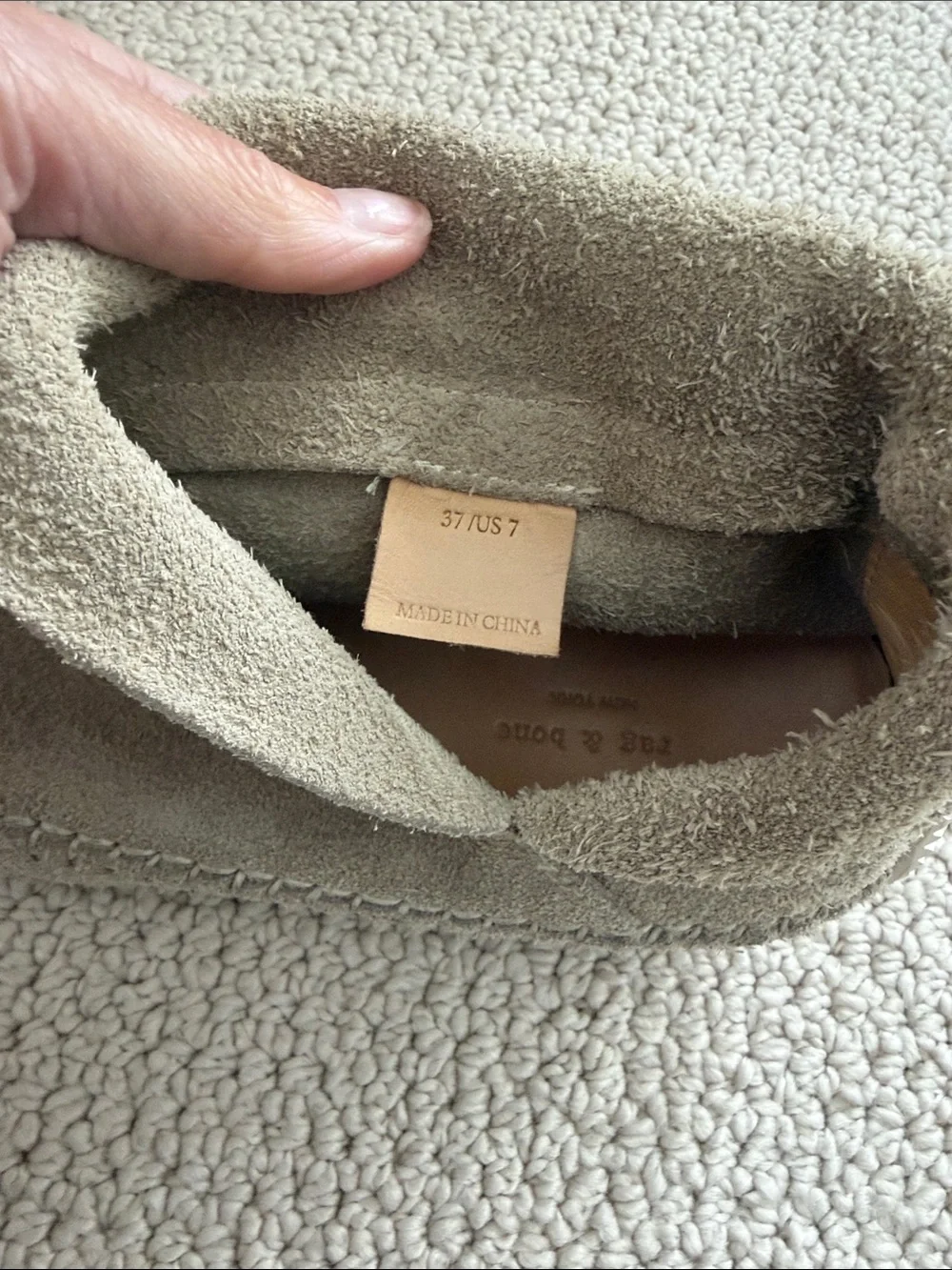 Rag & Bone Suede Moccasin Booties in Taupe - Picture 5 of 8